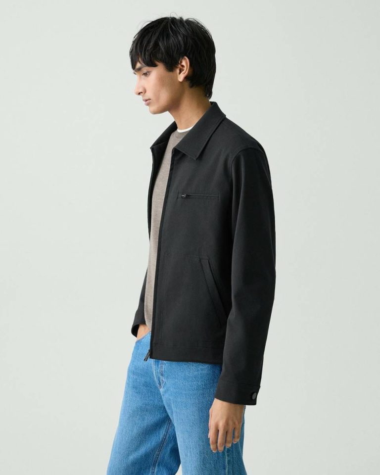 Outerwear Theory Men Workwear Jacket In Neoteric Twill Black - 2