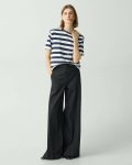 Pants Black Women Theory High-Waist Wide-Leg Pant In Good Linen - 1