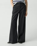 Pants Black Women Theory High-Waist Wide-Leg Pant In Good Linen - 4