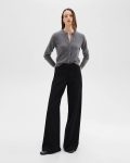 Pants High-Waist Wide-Leg Pant In Crepe Knit Black Theory Women - 1