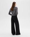 Pants High-Waist Wide-Leg Pant In Crepe Knit Black Theory Women - 3