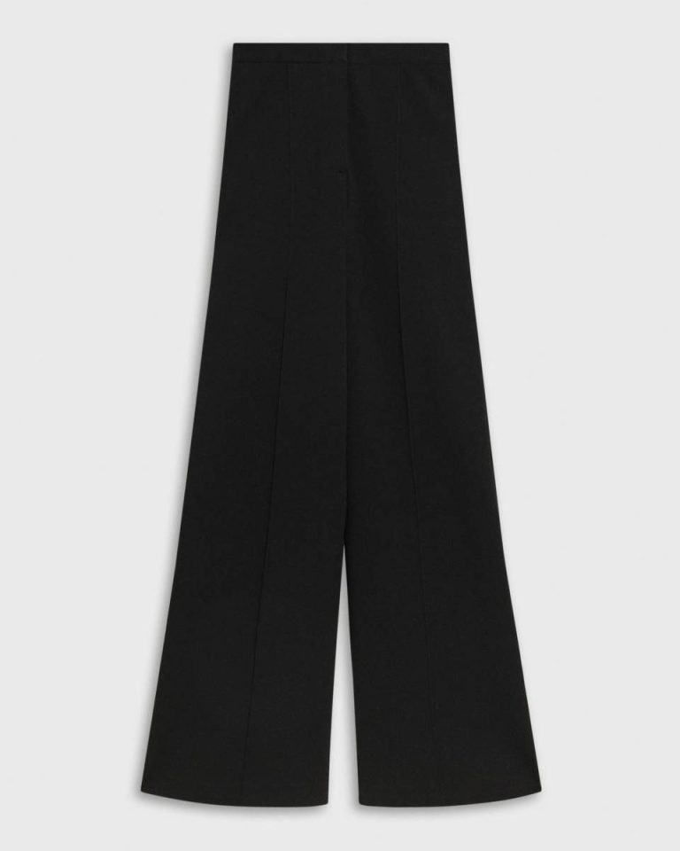 Pants High-Waist Wide-Leg Pant In Crepe Knit Black Theory Women - 5