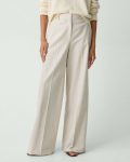 Pants High-Waist Wide-Leg Pant In Striped Canvas Sand Multi Theory Women - 4