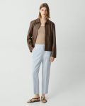 Pants Pearl Blue Treeca Pull-On Pant In Admiral Crepe Women Theory - 1