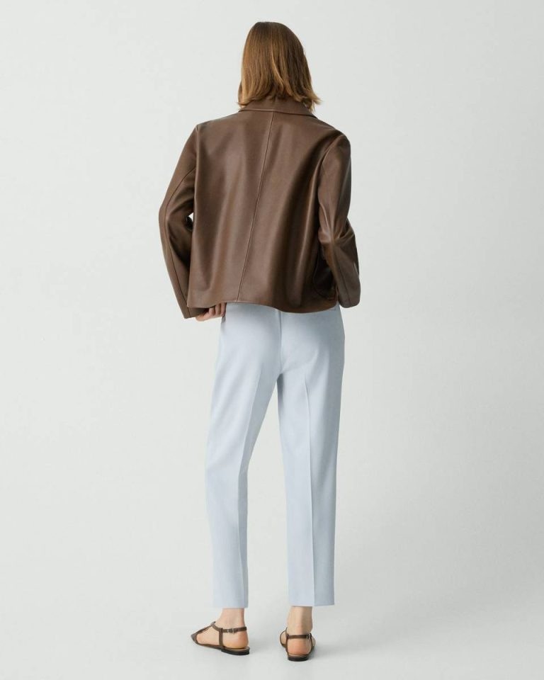 Pants Pearl Blue Treeca Pull-On Pant In Admiral Crepe Women Theory - 3