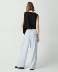 Pants Pleated Pull-On Pant In Admiral Crepe Women Theory Pearl Blue - 3