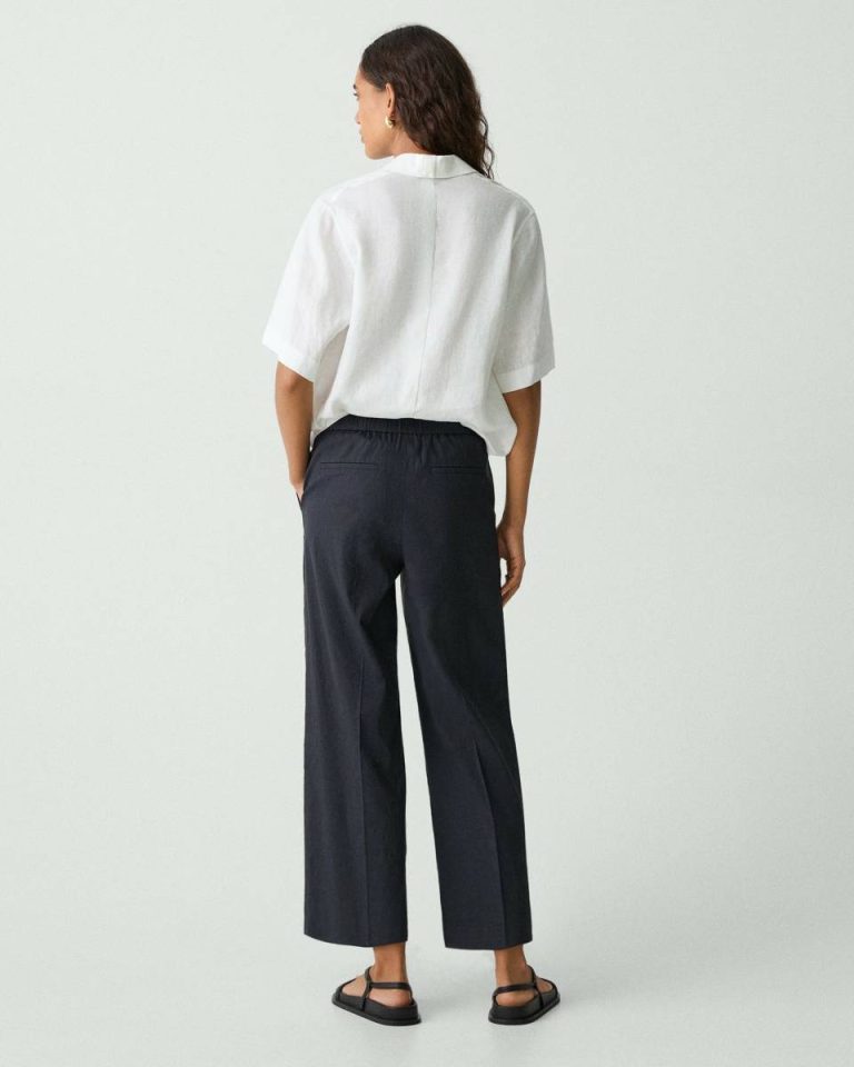 Pants Relaxed Pull-On Pant In Good Linen Women Concord Theory - 3