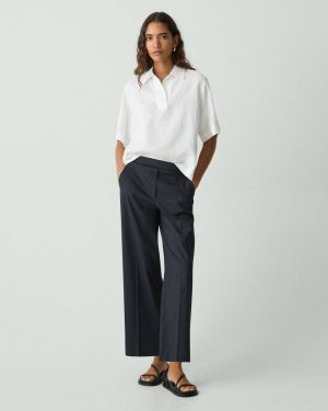 Pants Relaxed Pull-On Pant In Good Linen Women Concord Theory - 1