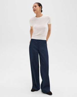 Pants Theory Straight-Leg 5-Pocket Pant In Denim Indigo Women - 1