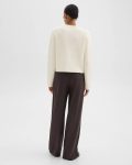 Pants Women Theory Hickory Melange Double Pleat Pant In Sleek Flannel - 3