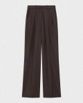 Pants Women Theory Hickory Melange Double Pleat Pant In Sleek Flannel - 5