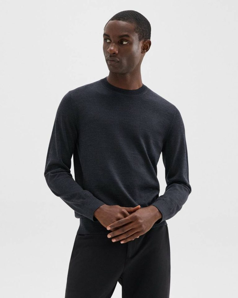 Pestle Melange Theory Sweaters + Cardigans Crewneck Sweater In Regal Wool Men - 1