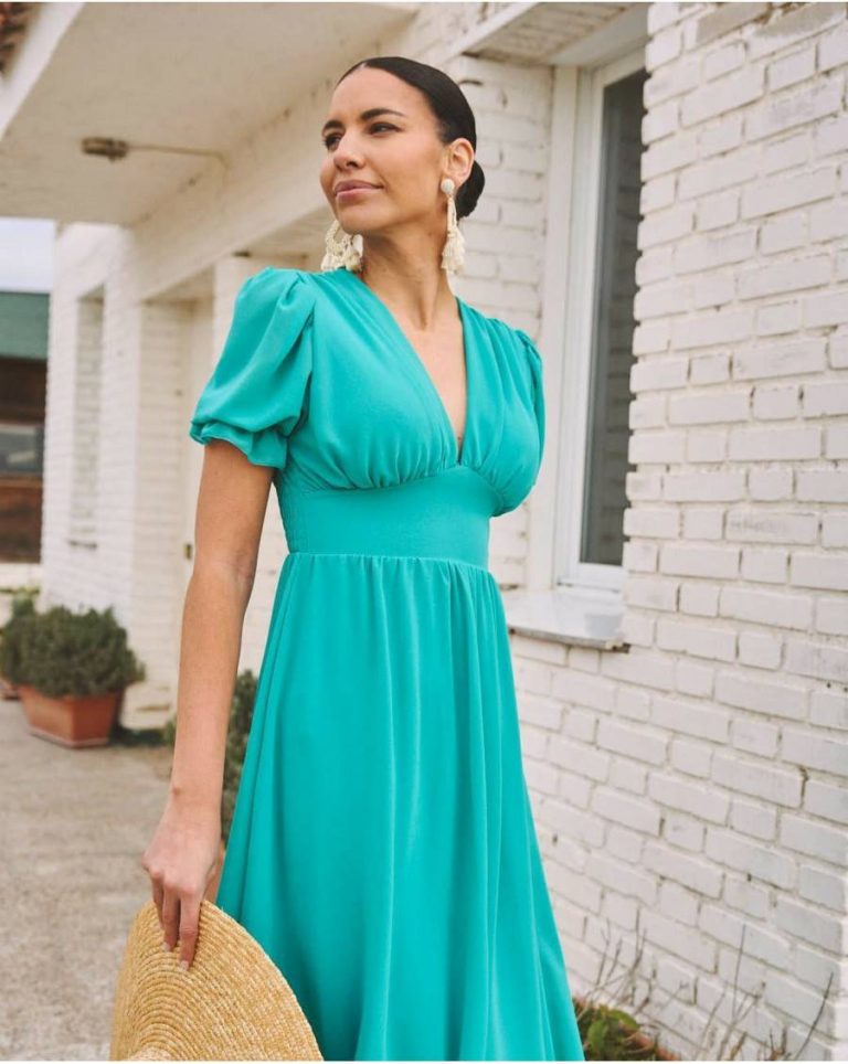 Plumeti Mikka Dress Turquoise Polín Et Moi Dresses Women - 1