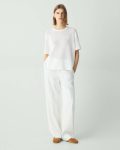Pointelle Tee In Crepe Knit Women Theory Sweaters + Cardigans White - 5