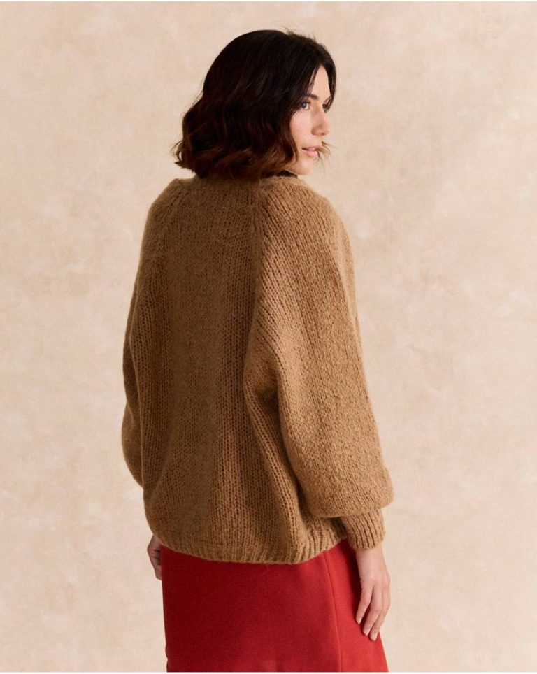 Polín Et Moi Camel Tops Knitted Mira Jacket Women - 2