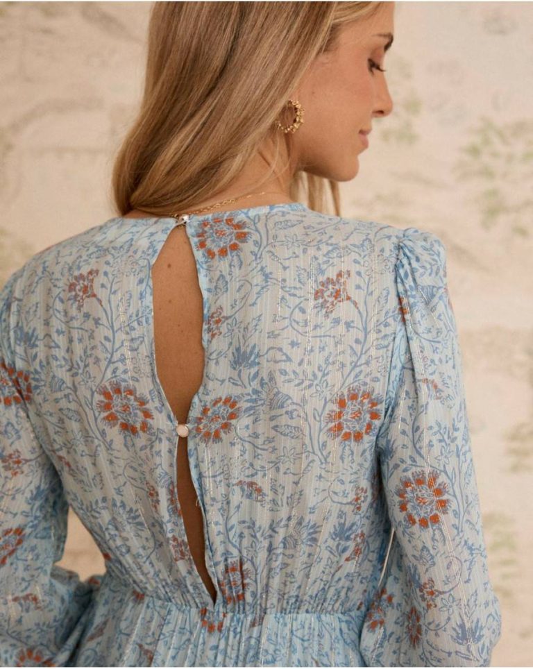 Polín Et Moi Dress Mid Lenght Flowers Felicia Women Denim Dresses And Jumpsuits - 5