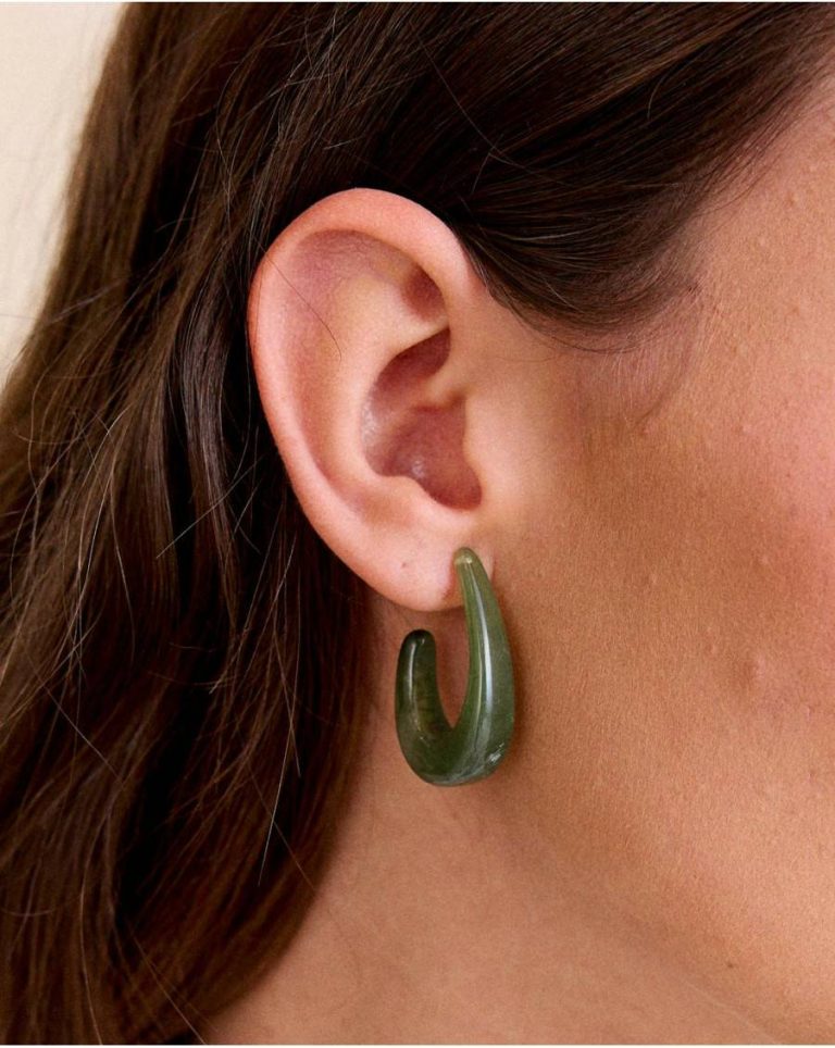 Polín Et Moi Emerald Green Women Cannes Green Drop Earring Jewelry - 1
