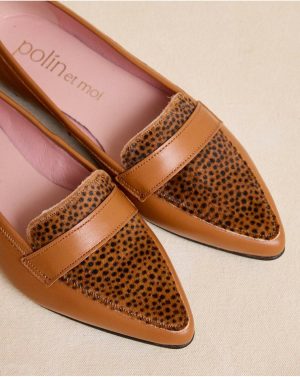 Polín Et Moi Footwear Women Camel Titina Print Moccasin - 1