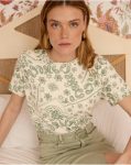 Polín Et Moi Kaki T-Shirts And Tops Women Top Knitted Print Idalia - 3