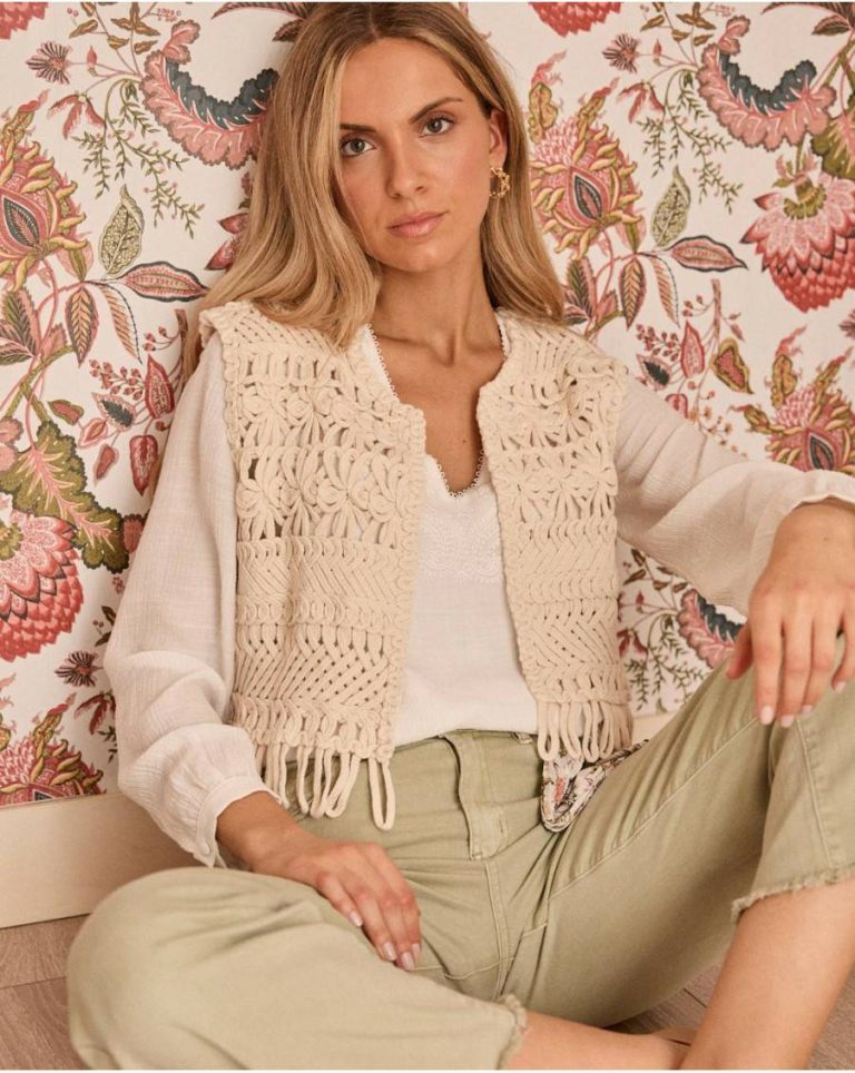 Polín Et Moi Raw Blazer And Jackets Women Sabi Crochet Vest - 1