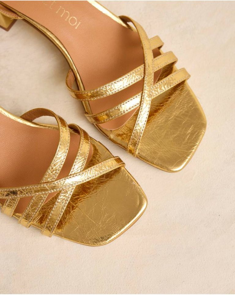Polín Et Moi Sandals Gold Women Dorani Strappy Sandal - 2