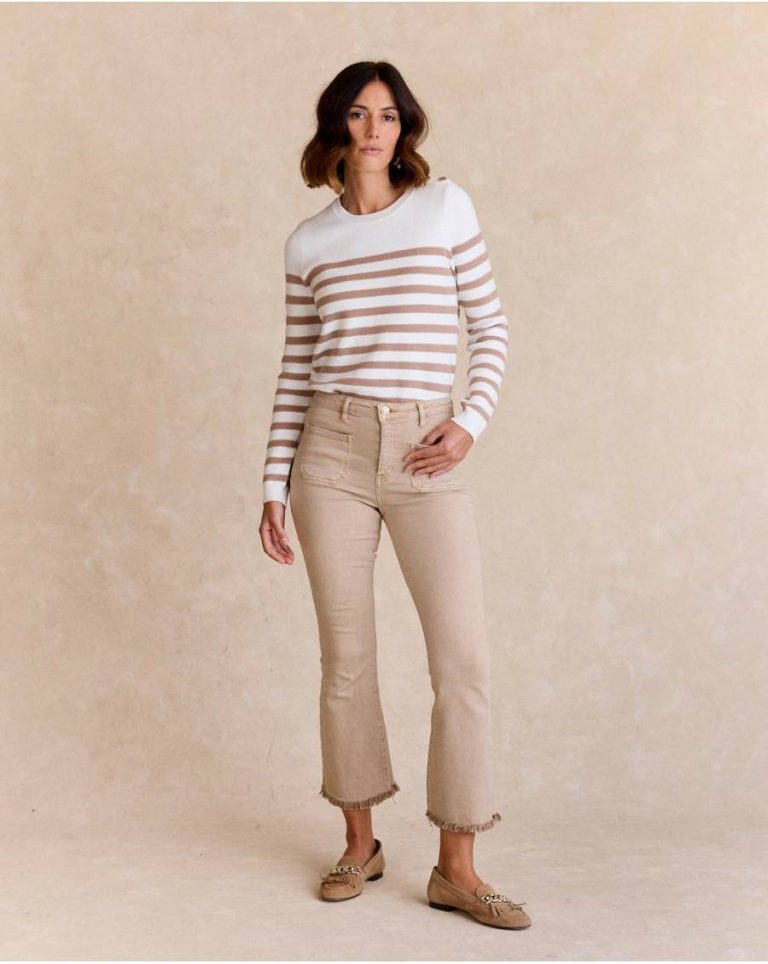 Polín Et Moi Women Eugenia Striped Sweater Raw Cardigans And Sweaters - 4