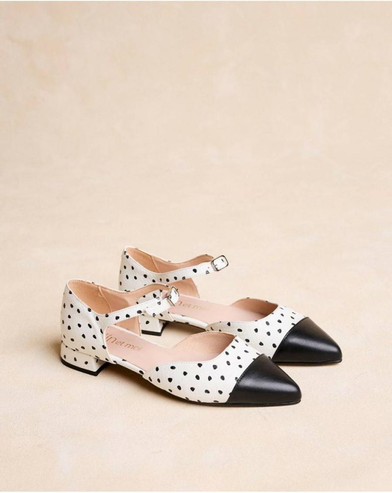 Polín Et Moi Women Mary Jane Dots Belanna Flats Black - 3