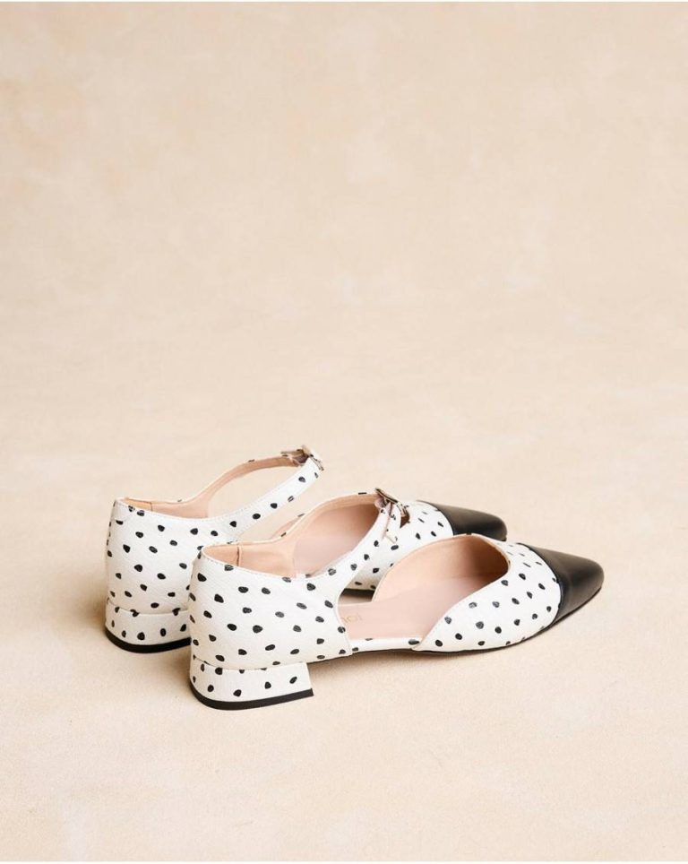 Polín Et Moi Women Mary Jane Dots Belanna Flats Black - 4