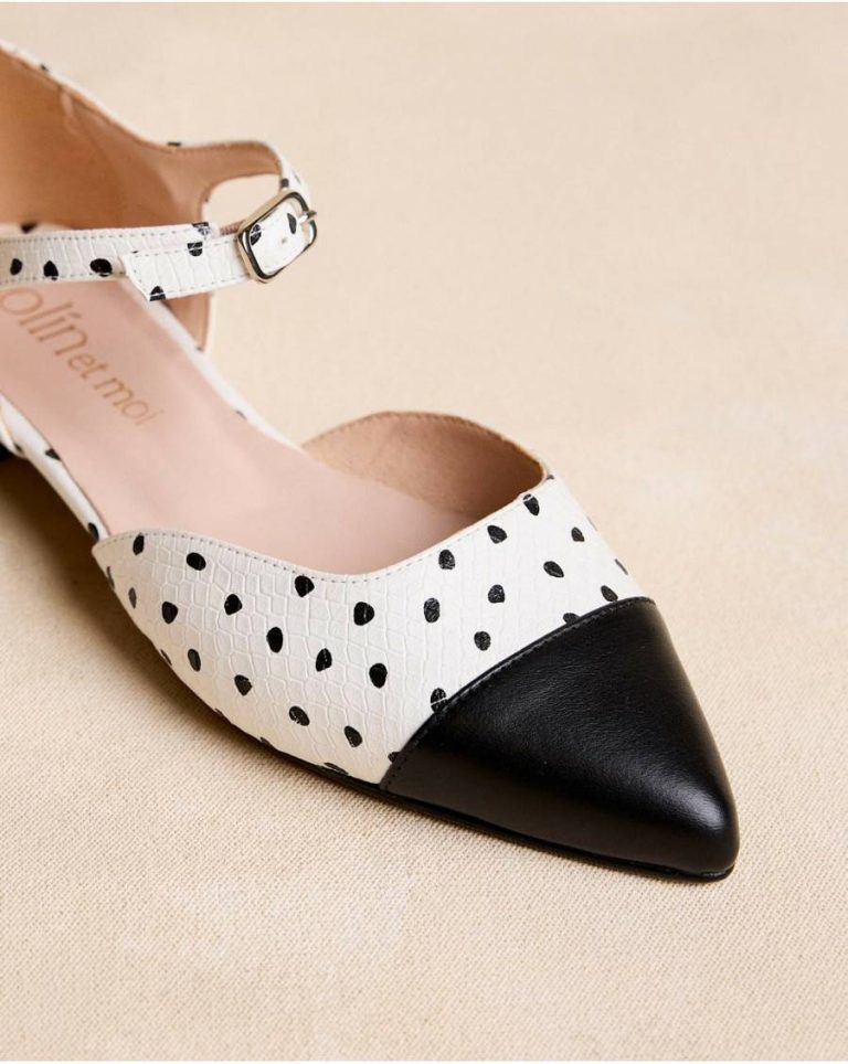 Polín Et Moi Women Mary Jane Dots Belanna Flats Black - 5
