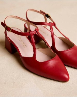 Polín Et Moi Women Red Heels Mary Jane Details Nyma - 1