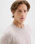 Relaxed Tee In Regal Wool Men Light Heather Barley Loungewear Theory - 4