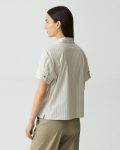 Sand Multi Women Theory Tops Cuffed Shirt In Striped Cotton-Blend - 3