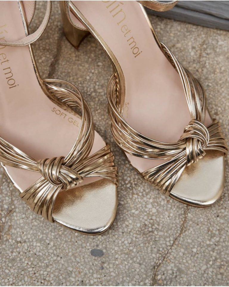 Sandals Gold Knotted Clotis Sandal Women Polín Et Moi - 2