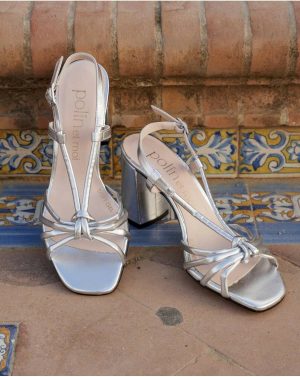 Sandals Polín Et Moi Sandal Nudo Milana Silver/Lead Women - 1