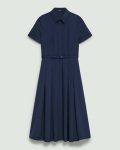 Short-Sleeve Shirt Dress In Good Cotton New Navy Women Dresses Theory - 5