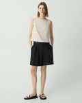 Sleeveless Boatneck Top In Good Linen Straw Theory Tops Women - 4