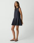 Sleeveless Mini Dress In Good Linen Women Dresses Theory Concord - 2