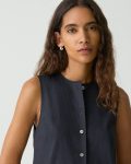 Sleeveless Mini Dress In Good Linen Women Dresses Theory Concord - 4