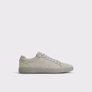 Sneakers Men Aldo Finespec Light Grey Leather Suede Men's Low Top Light Grey Leather Suede - 1