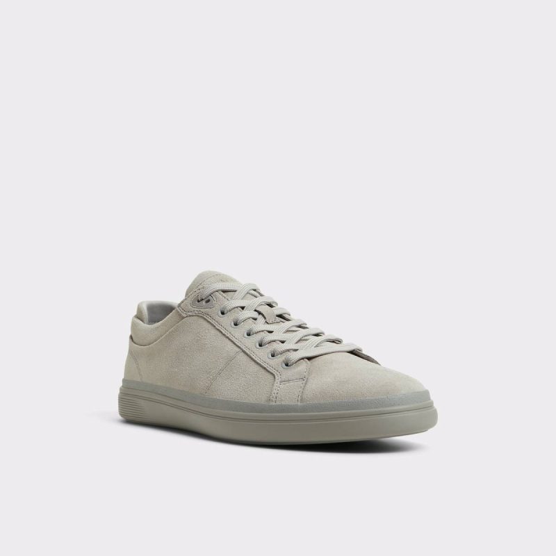 Sneakers Men Aldo Finespec Light Grey Leather Suede Men's Low Top Light Grey Leather Suede - 4