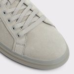 Sneakers Men Aldo Finespec Light Grey Leather Suede Men's Low Top Light Grey Leather Suede - 5