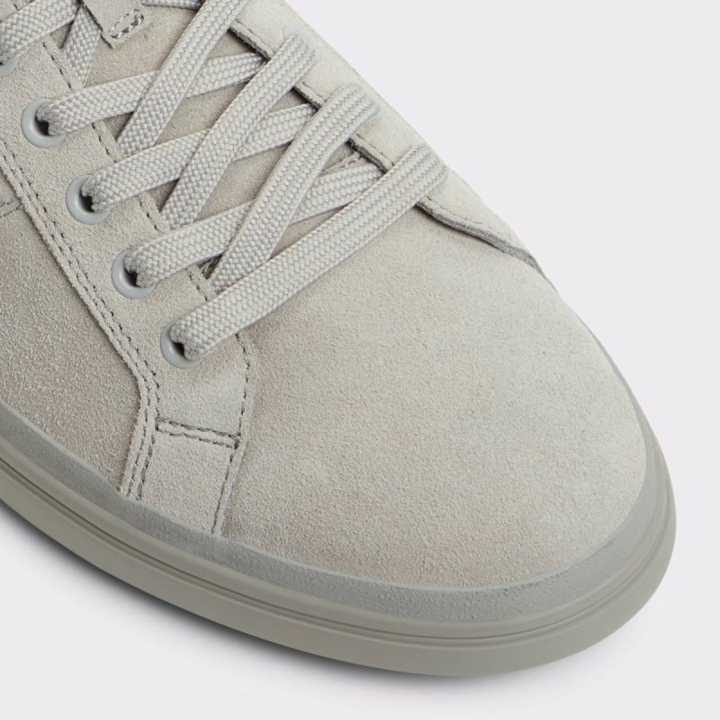 Sneakers Men Aldo Finespec Light Grey Leather Suede Men's Low Top Light Grey Leather Suede - 5