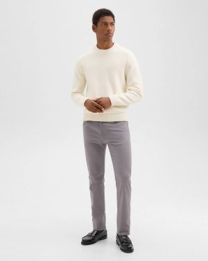 Soft Grey Raffi 5-Pocket Pant In Neoteric Twill Theory Men Pants - 1