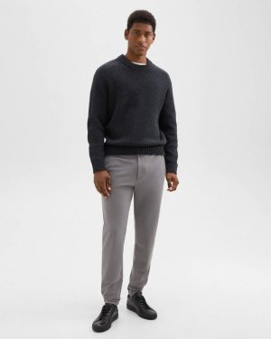 Soft Grey Terrance Jogger In Precision Ponte Pants Men Theory - 1