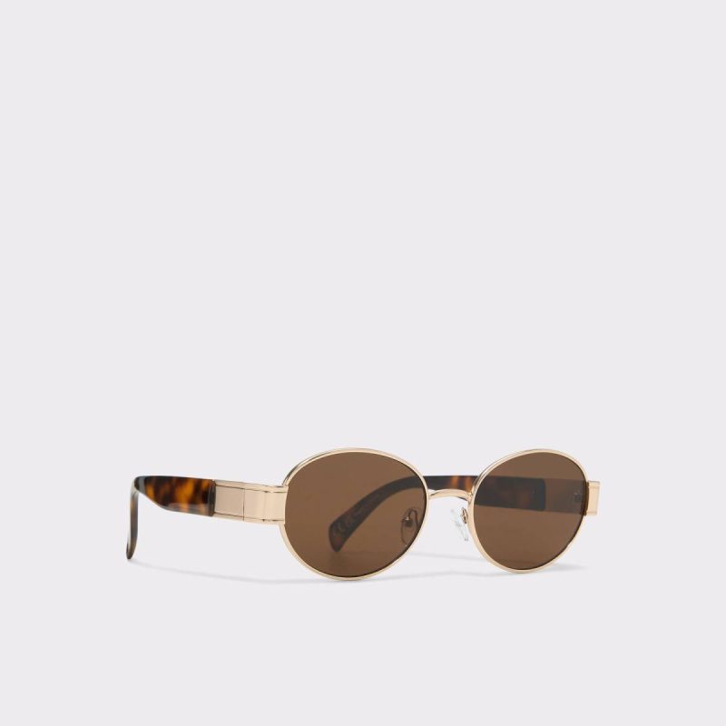 Sunniesclubx Gold Men's Round Men Gold Sunglasses Aldo - 3