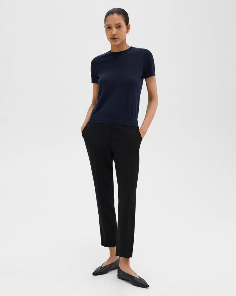 Sweater Tee In Regal Wool Sweaters + Cardigans Deep Navy Women Theory - 5