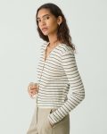 Sweaters + Cardigans Cropped Cardigan In Linen-Blend Theory Light Parchment Multi Women - 2