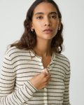 Sweaters + Cardigans Cropped Cardigan In Linen-Blend Theory Light Parchment Multi Women - 4