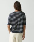Sweaters + Cardigans Nocturne Navy Multi Theory Women Boyfriend Tee In Linen-Blend - 3