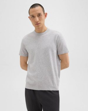 Sweaters + Cardigans Silver Heather Sarior Tee In Light Bilen Men Theory - 1